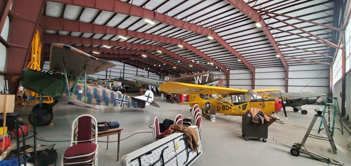 Historic aircraft in main hangar