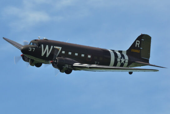 Whiskey 7 aircraft in flight