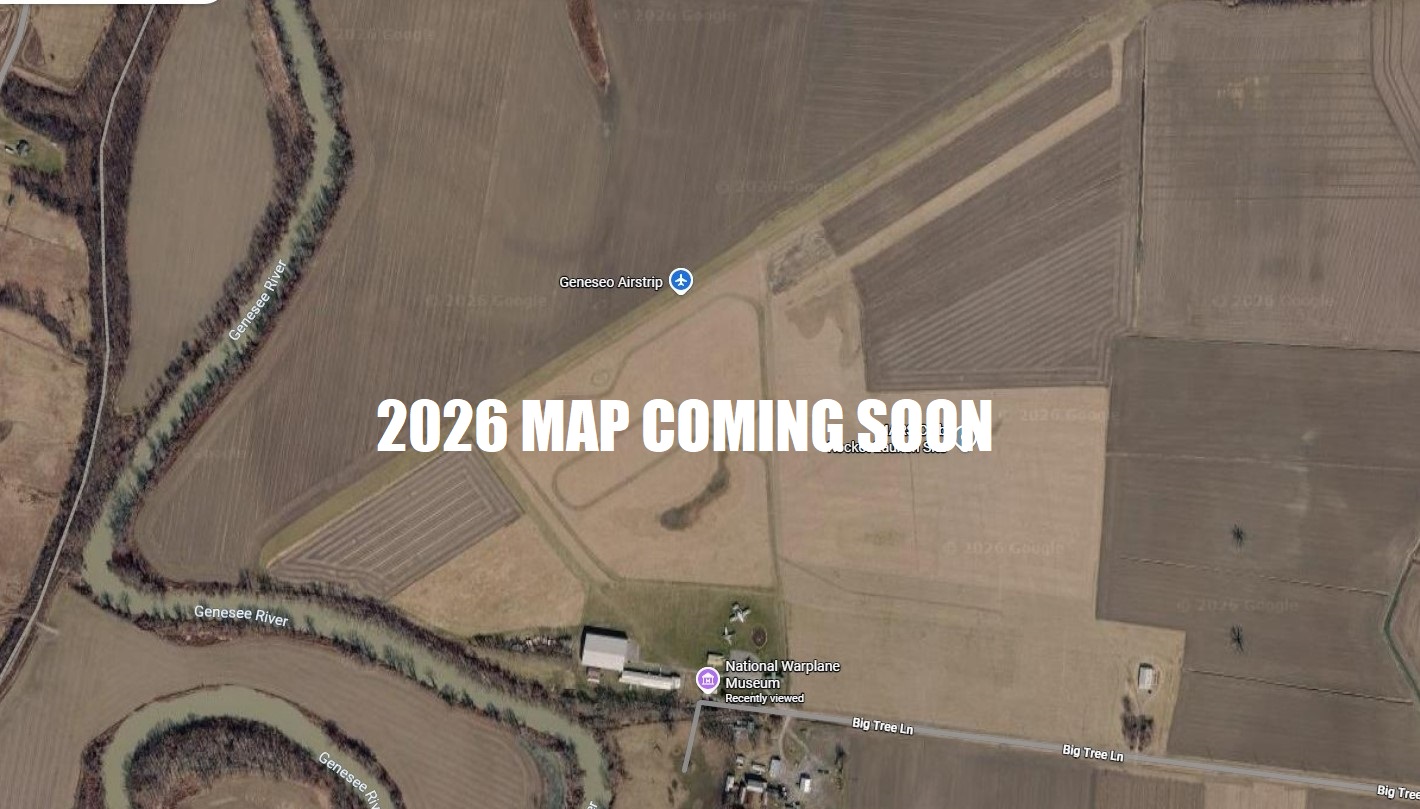 National Warplane Museum 2025 Airshow Map